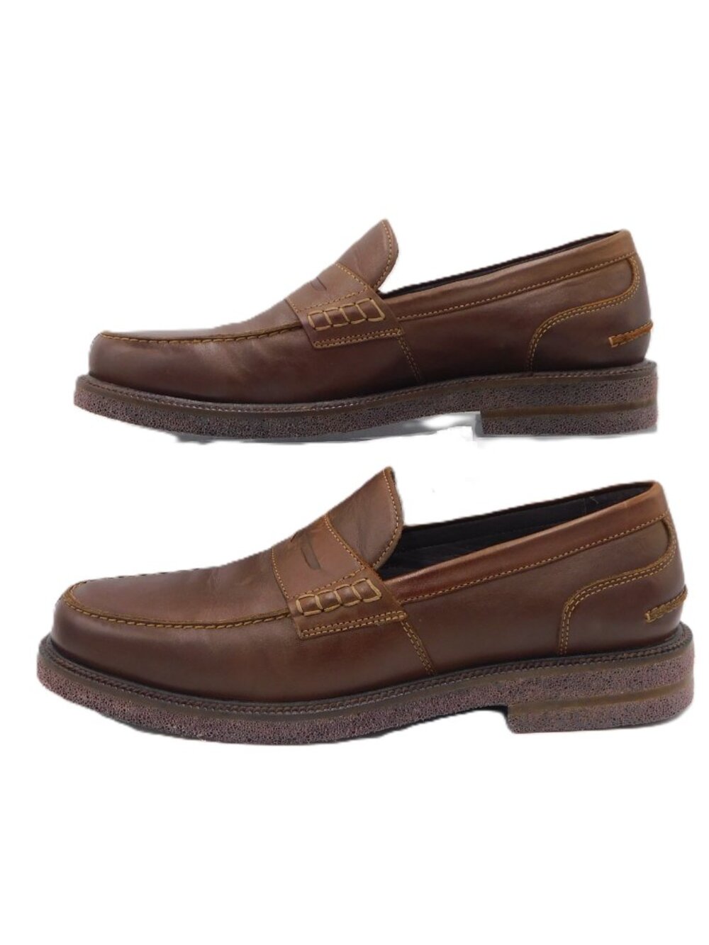 Donald Pliner Brown Leather Landry Penny Loafers | Preppy Casual | EUC | 8.5M - Picture 7 of 11